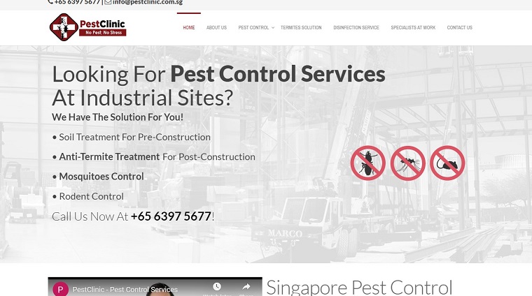 Pest Clinic's Homepage