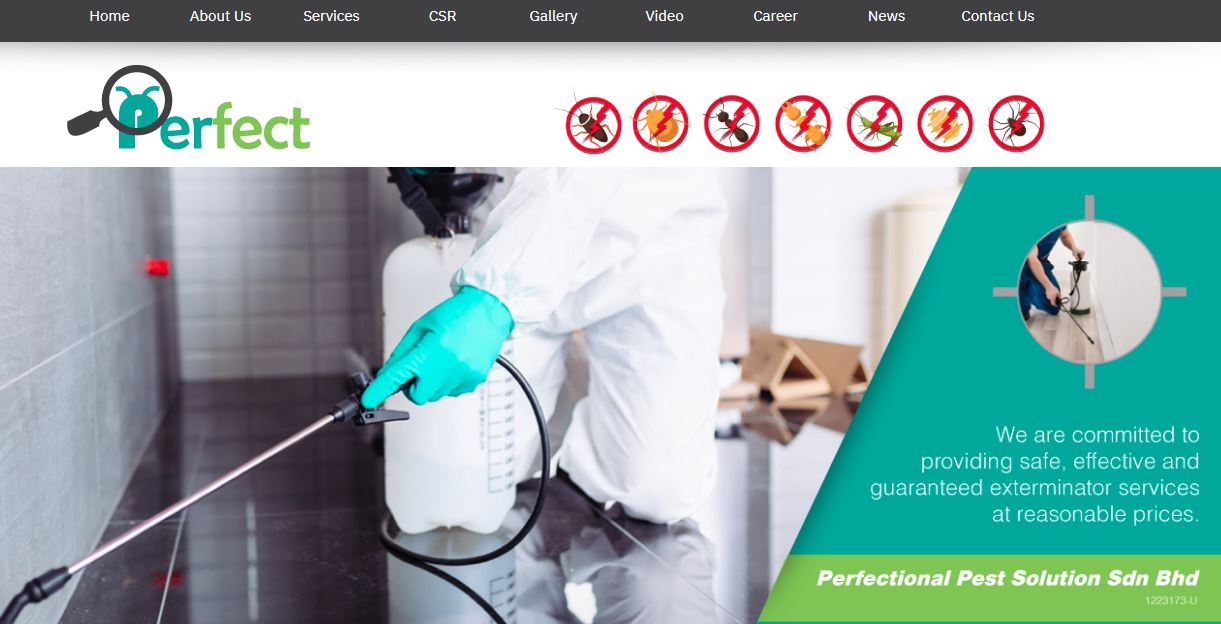 Perfectional Pest Solution Sdn Bhd's Homepage