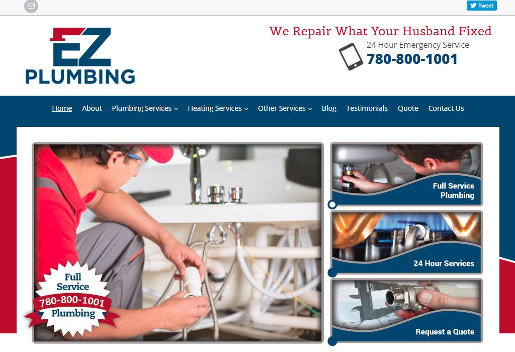 EZ Plumbing Inc.'s Homepage