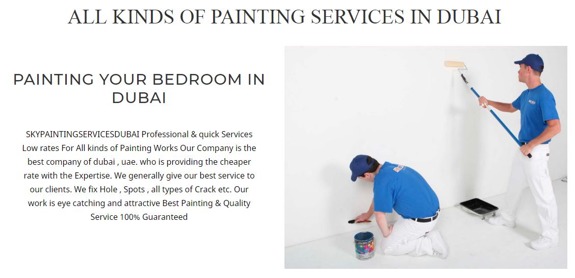 Sky Painting Services Dubai's Homepage