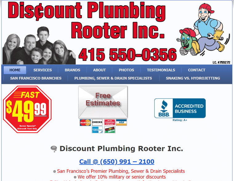 Discount Plumbing Rooter Inc's Homepage