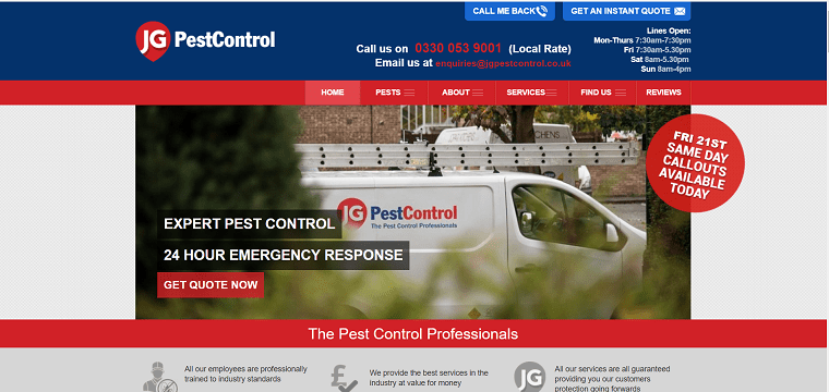 JG Pest Control's Homepage