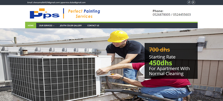 Perfect Painting Services' Homepage