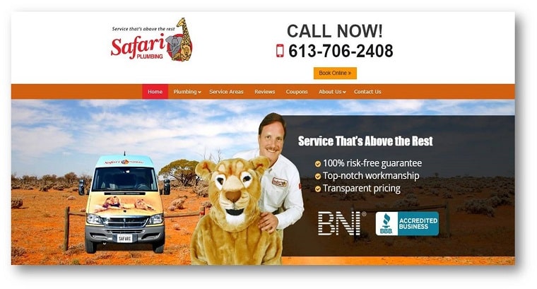 Safari Plumbing Ltd.'s Homepage