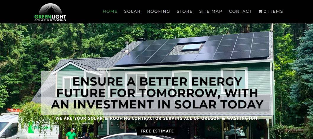 GreenLight Solar & Roofing's Homepage