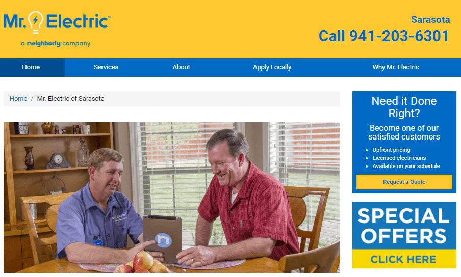 Mr. Electric of Sarasota's Homepage