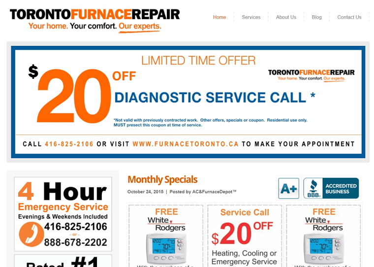 Toronto Furnace Repair's Homepage