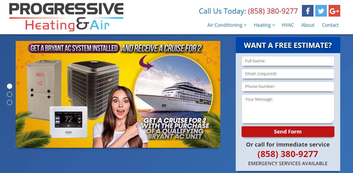 Progressive Heating & Air's Homepage