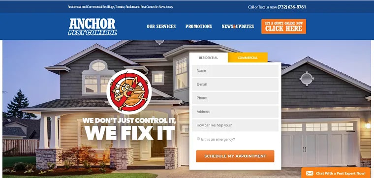 Anchor Pest Control's Homepage