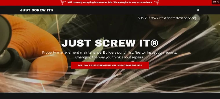 Just Screw It's Homepage