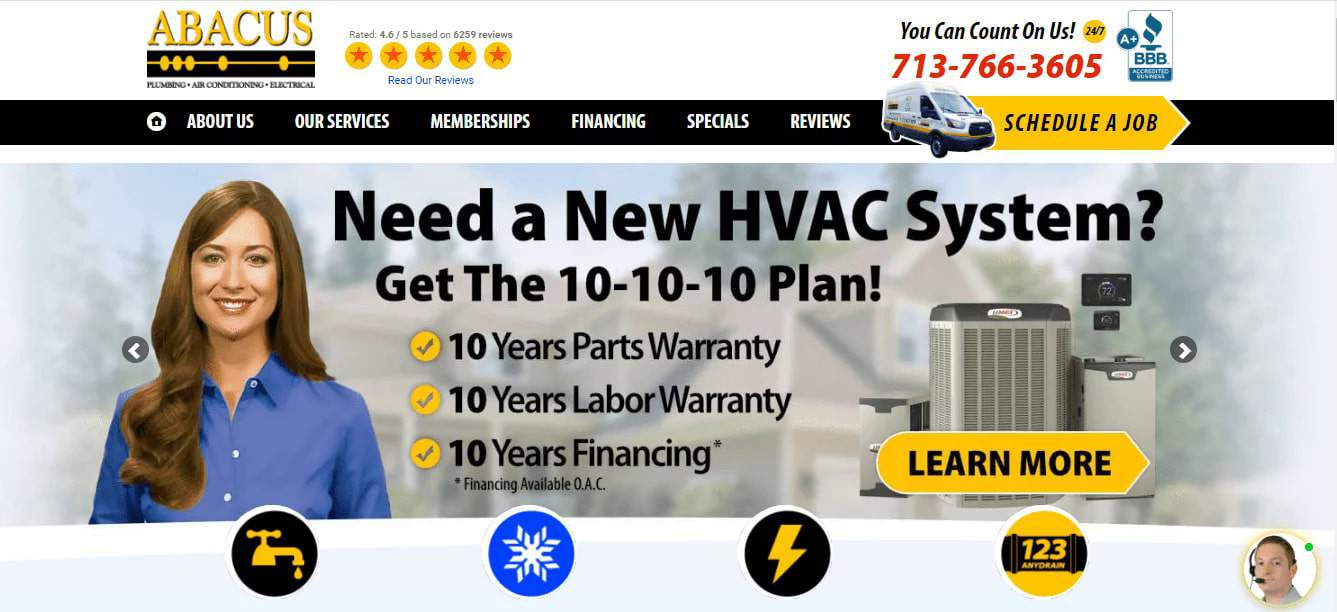 Abacus Plumbing, Air Conditioning & Electrical's Homepage