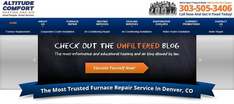 Altitude Comfort Heating and Air's Homepage