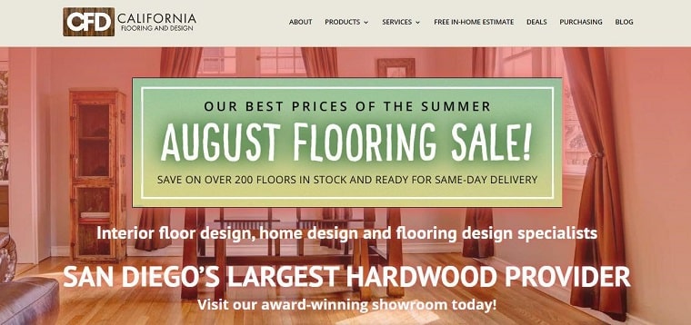 California Flooring & Design's Homepage