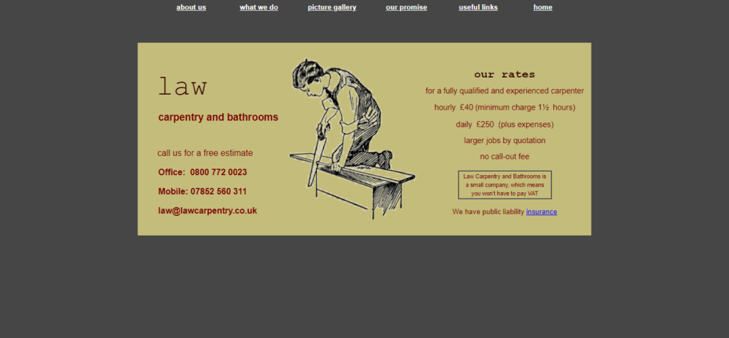 Law Carpentry And Bathrooms HOMEPAGE