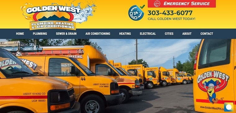 Golden West Plumbing, Heating & Air Conditioning's Homepage