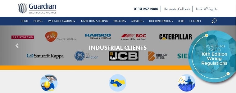Guardian Electrical Compliance's Homepage