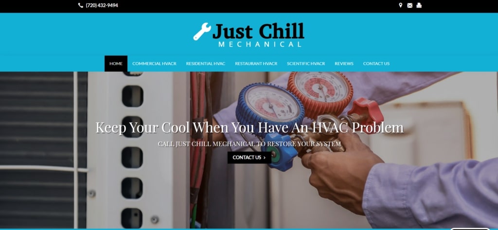 Just Chill Mechanical's homepage