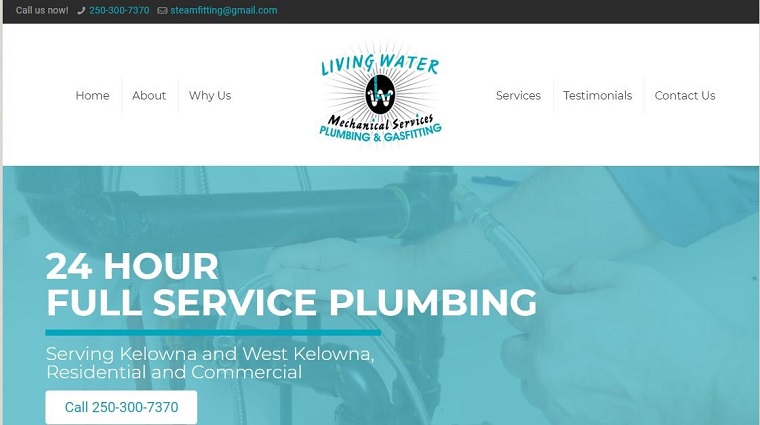 Living Water Kelowna Plumbing Service's Homepage
