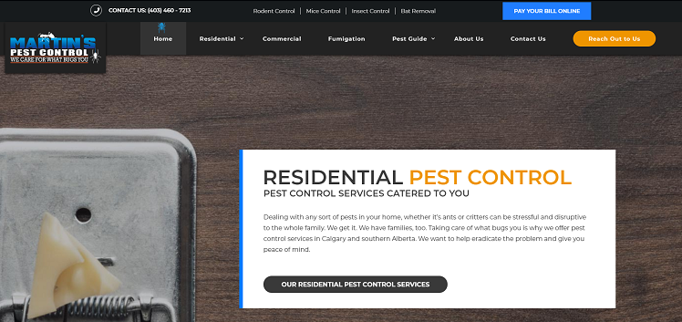 Martin’s Pest Control Inc's Homepage