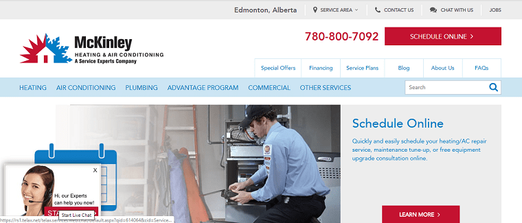 McKinley Heating Service Experts' Homepage