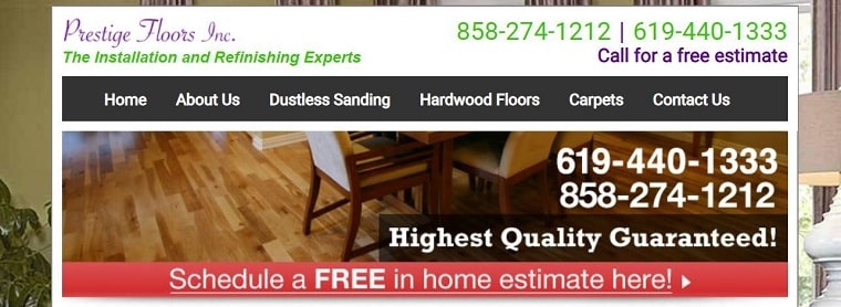 Prestige Hardwood Flooring's Homepage