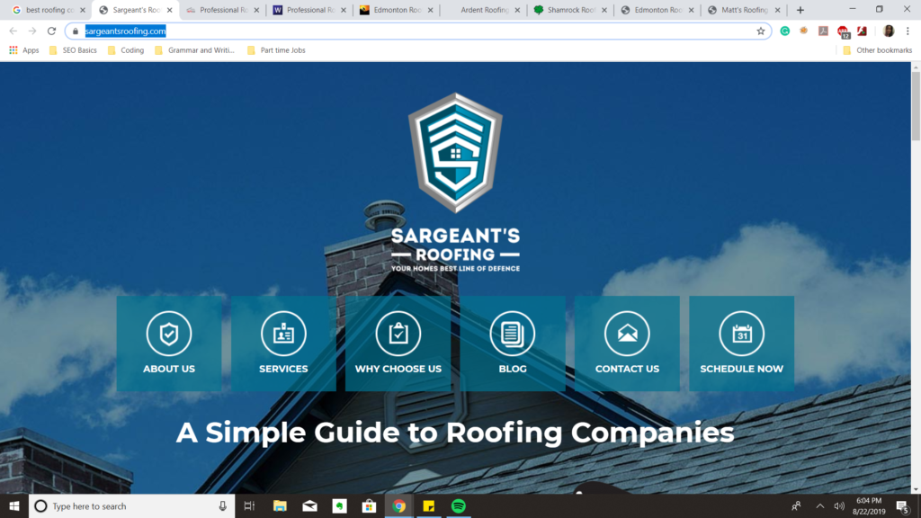 Sargeant’s Roofing Ltd's Homepage