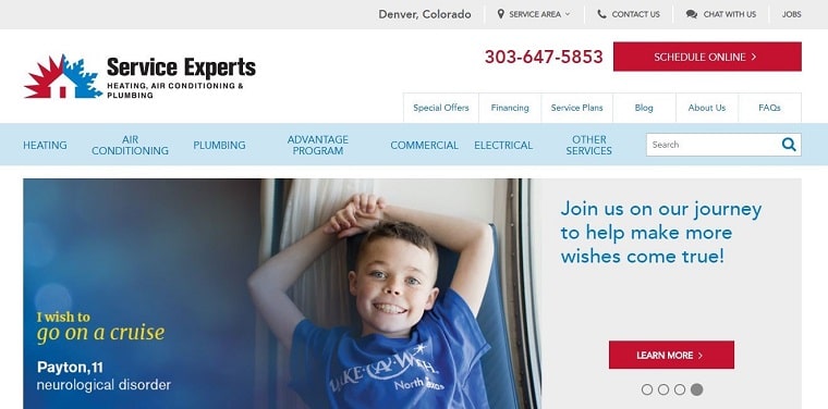 Service Experts Heating, Air Conditioning & Plumbing's Homepage