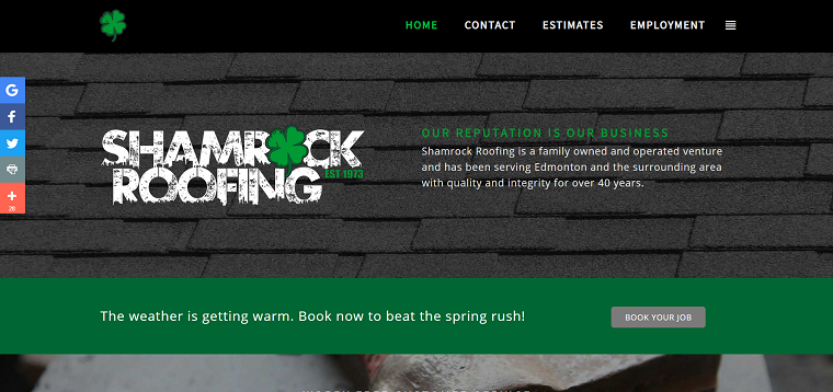 Shamrock Roofing's Homepage