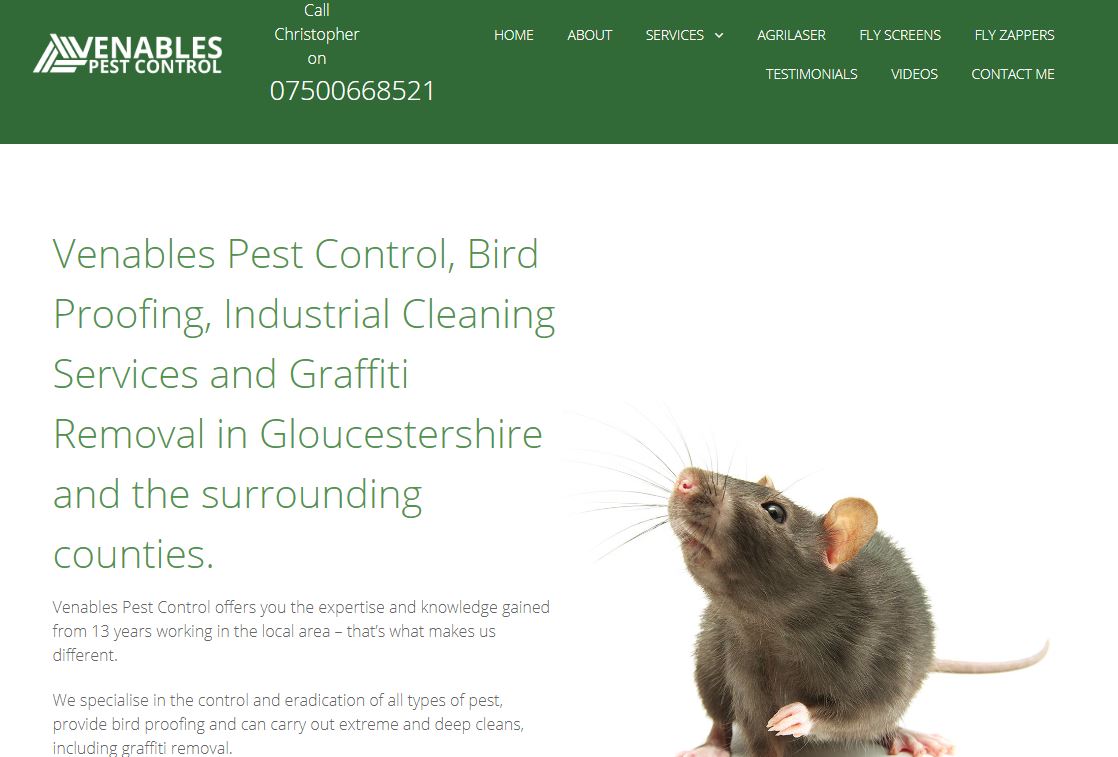 Venables Pest Control's Homepage