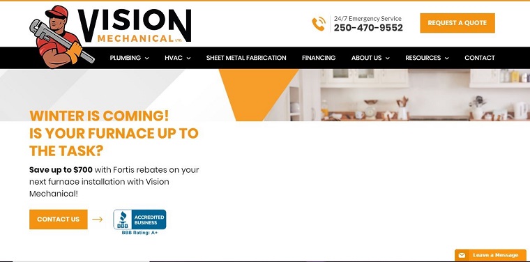 Vision Mechanical Ltd.'s Homepage