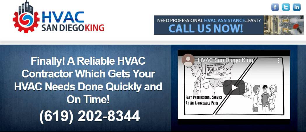 HVAC San Diego King's Homepage