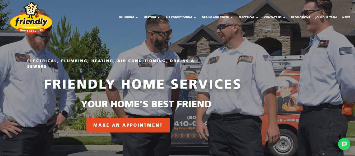 Friendly Plumber Heating & Air, LLC's Homepage