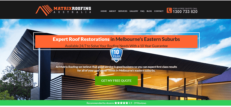 Matrix Roofing Melbourne's Homepage