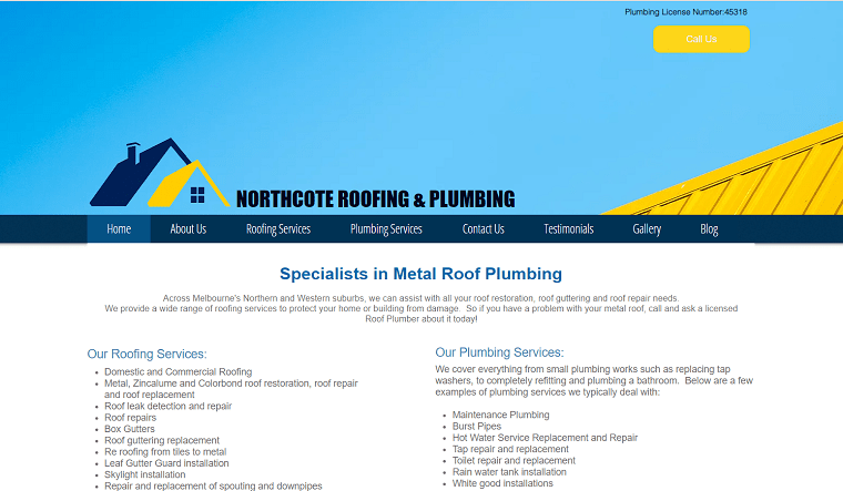 Northcote Roofing and Plumbing's Homepage