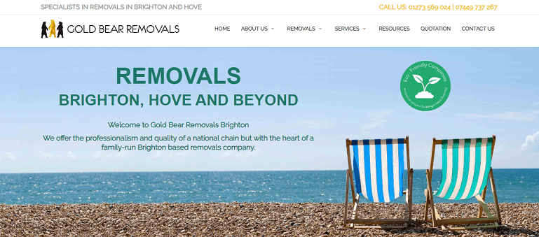 Gold Bear Removals' Homepage