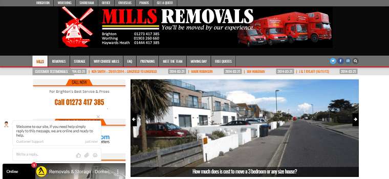 Mills Removals' Homepage