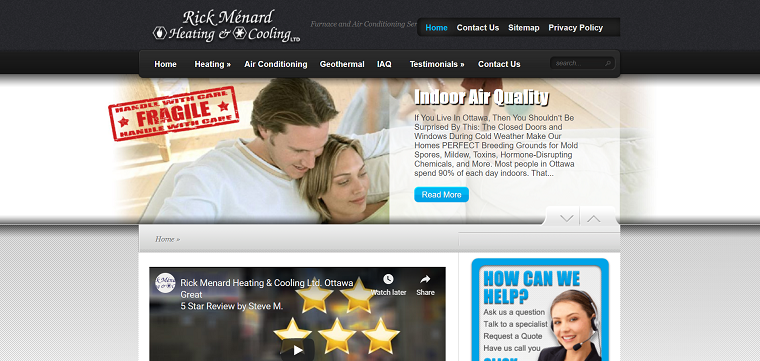 Rick Menard Heating & Cooling's Homepage