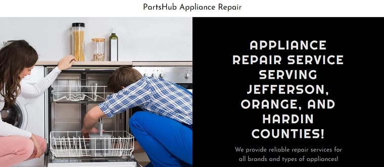 PartsHub Appliance Repair's Homepage