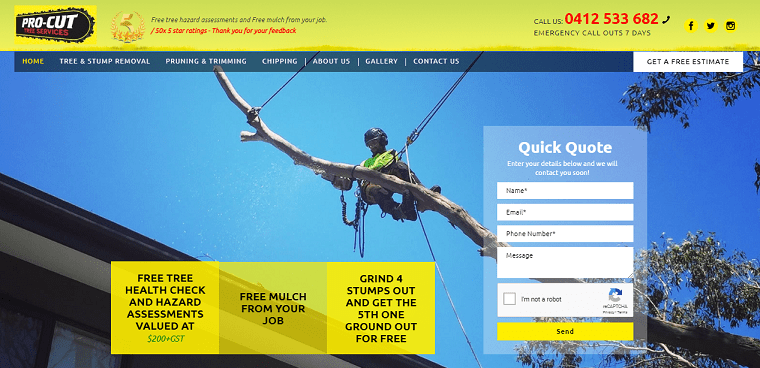 Pro-Cut Tree Services' Homepage