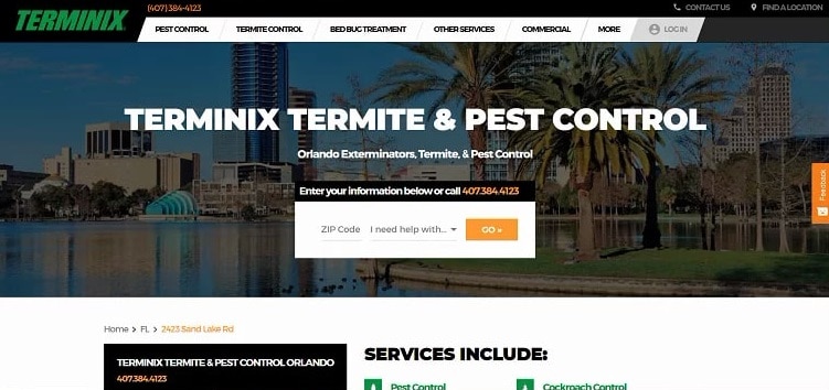 Terminix Termite & Pest Control's Homepage