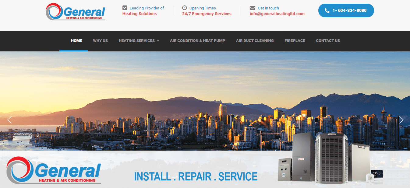 General Heating Ltd.'s Homepage