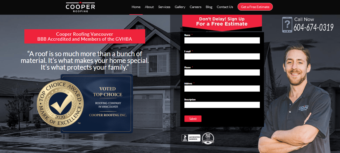 Cooper Roofing's Homepage