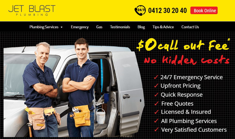 Jet Blast Plumbing's Homepage