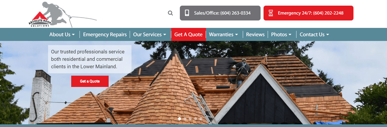 Absolute Roof Solution's Homepage