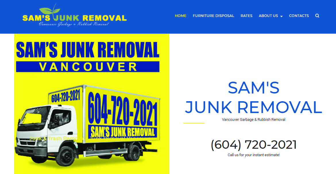 Sam’s Junk Removal's Homepage