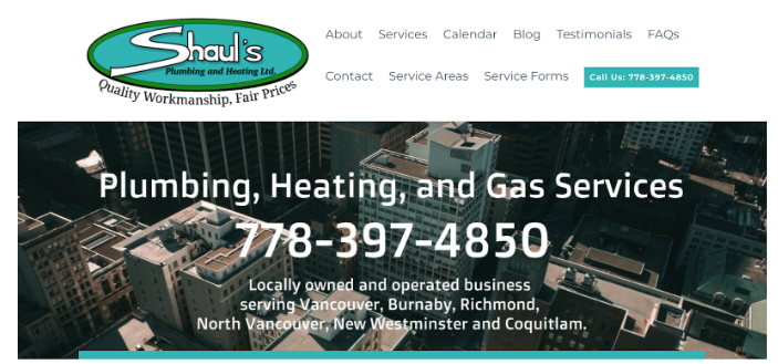 Shaul's Plumbing and Heating Ltd.'s Homepage