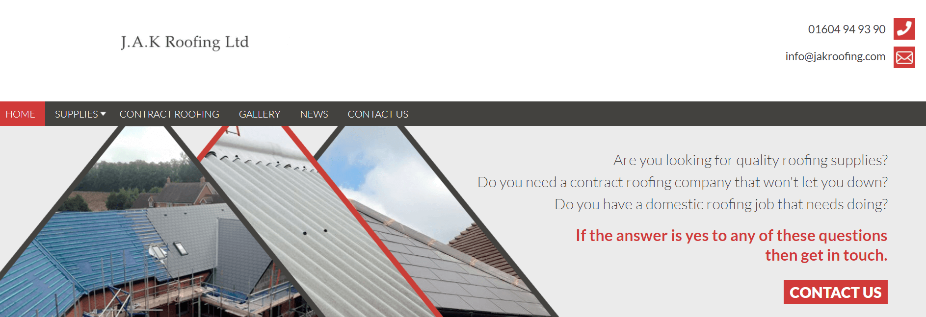 J.A.K Roofing Ltd's Homepage