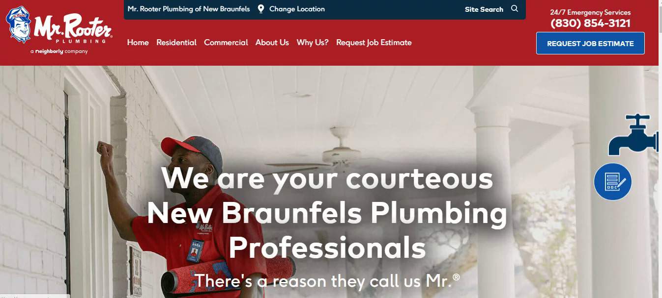 Mr. Rooter Plumbing of New Braunfels' Homepage