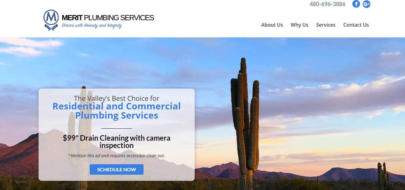 Merit Plumbing Services' Homepage