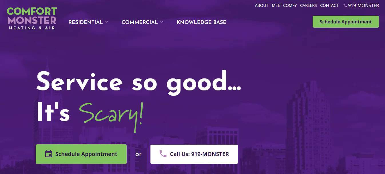 Comfort Monster Heating & Air's Homepage